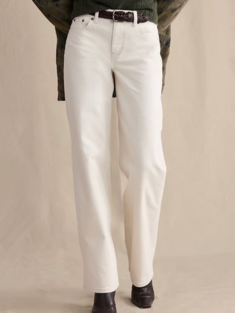 NWT Banana Republic Mid-Rise 90s Classic Jean ECRU - 25S